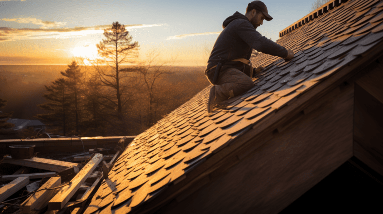 ruth0445 A compelling image of a cedar roof being installed dur 3aedc5d6 e575 48a8 b559 3463c0e4db22